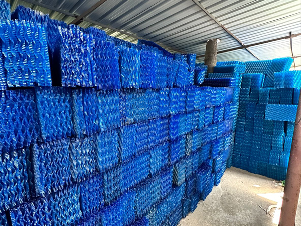 PVC fill sheets close-up